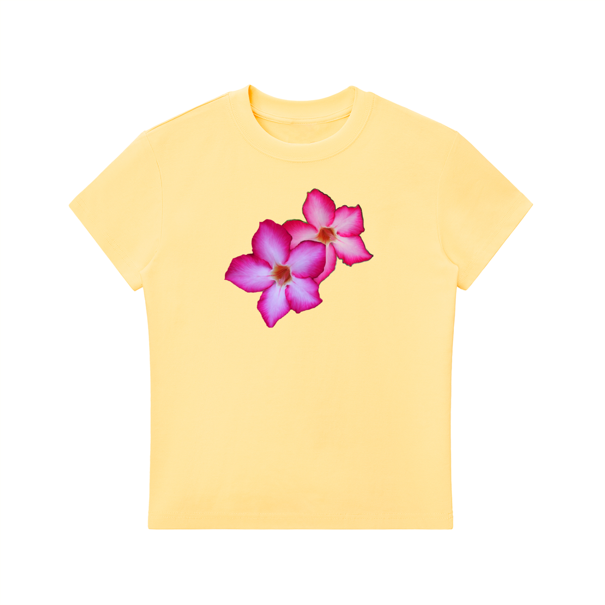 Butter Yellow Floral Baby Tee