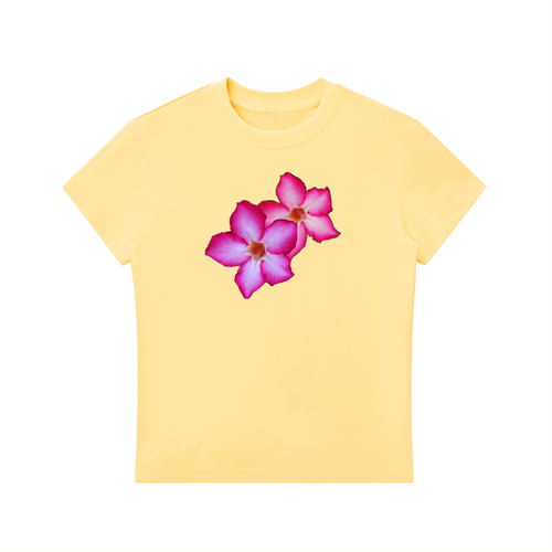 Butter Yellow Floral Baby Tee