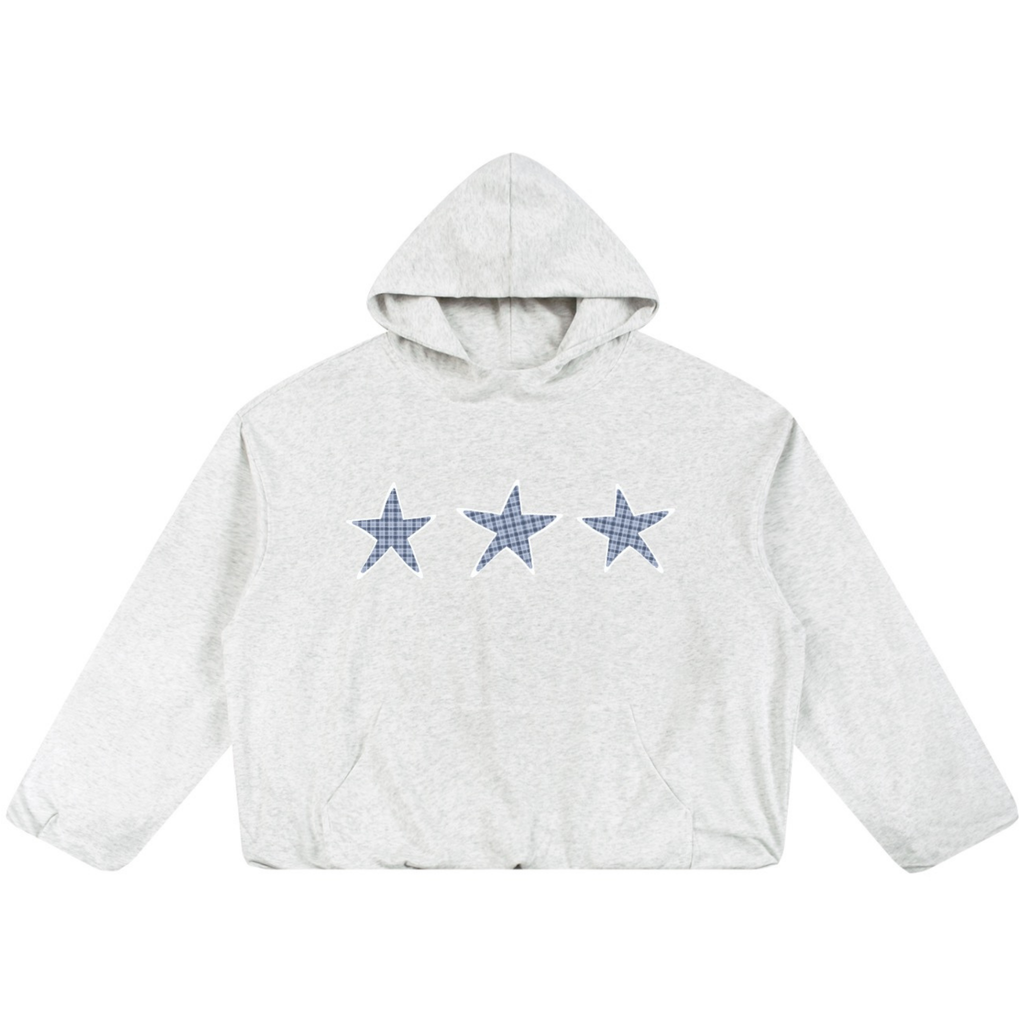 Gingham Star Oversized Hoodie