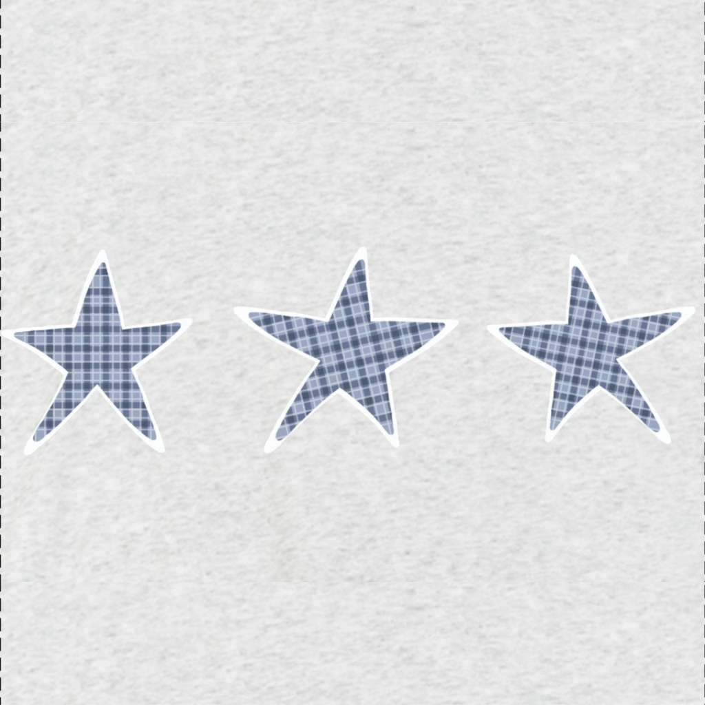 Gingham Star Oversized Hoodie
