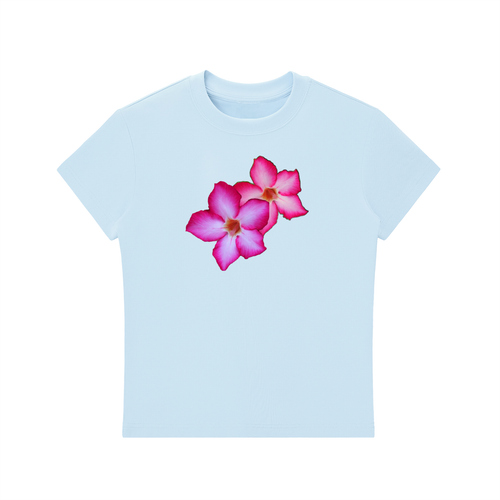 Baby Blue Floral Baby Tee