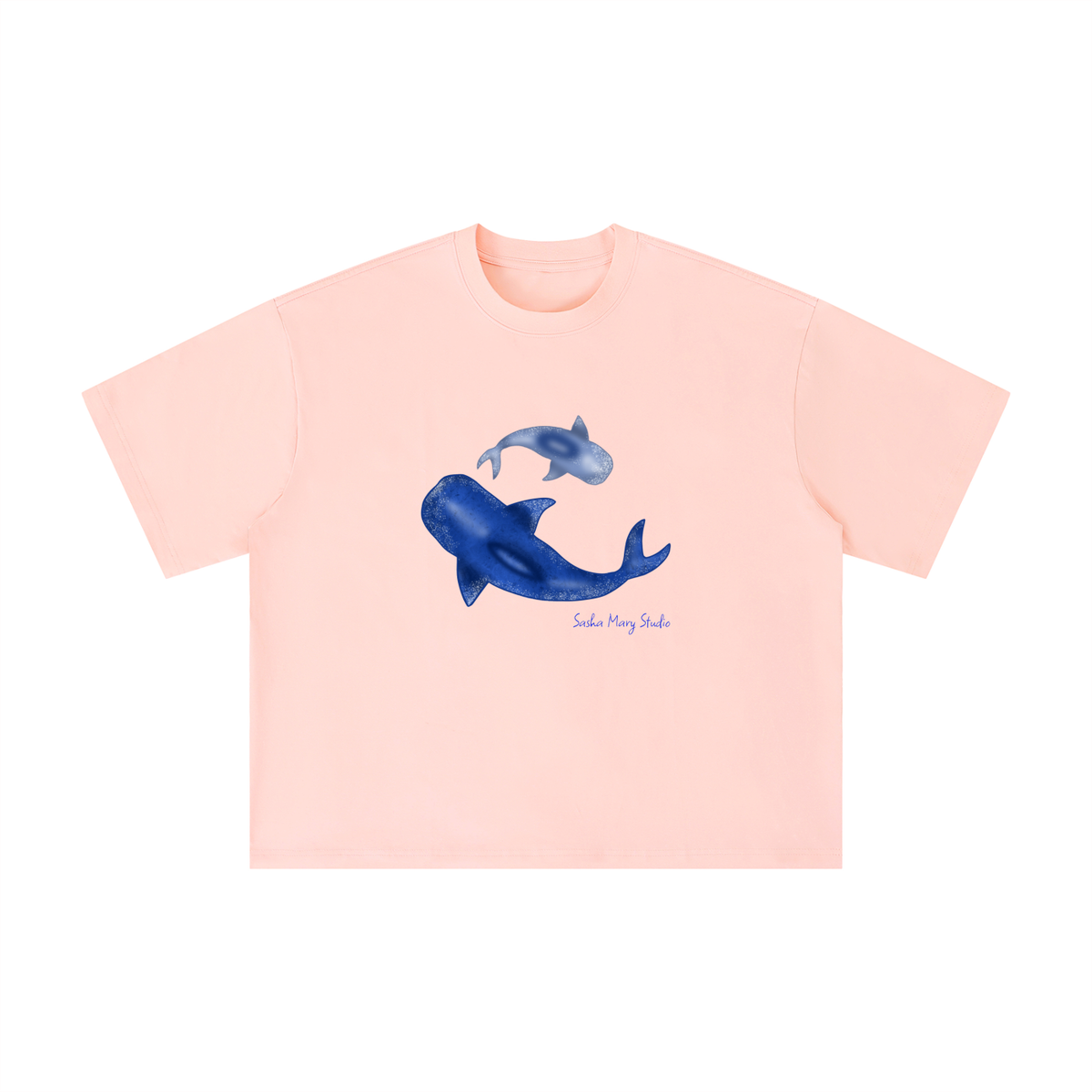Pink Whale Shark Oversized Tee