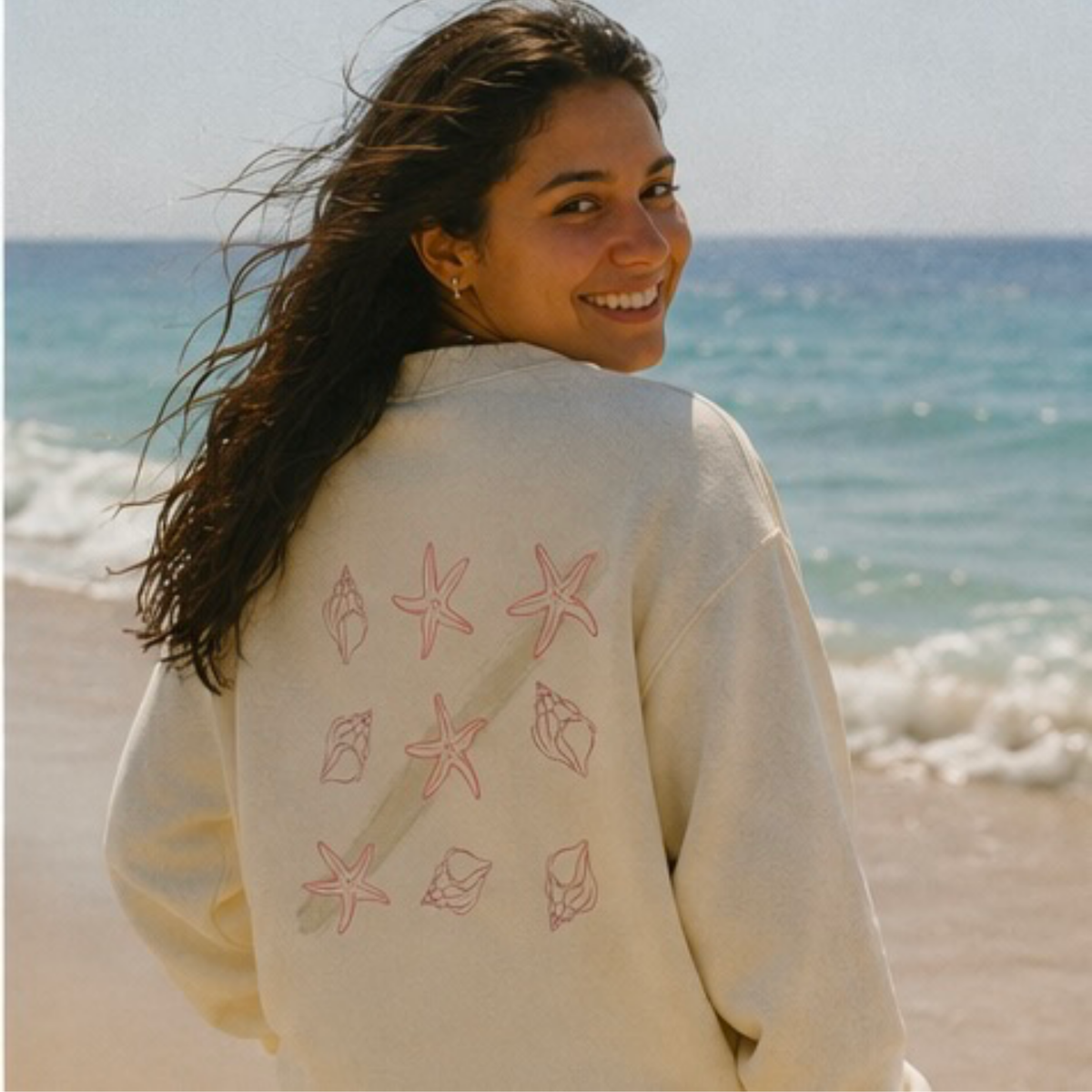 Tick Tack Toe Mock Neck Crewneck