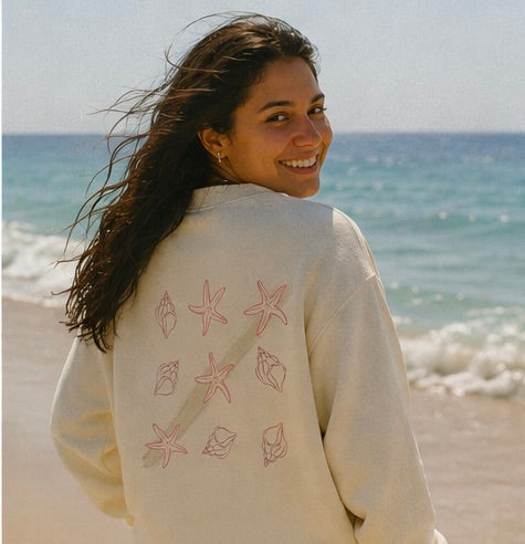 Tick Tack Toe Mock Neck Crewneck