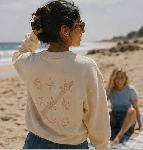 Tick Tack Toe Mock Neck Crewneck
