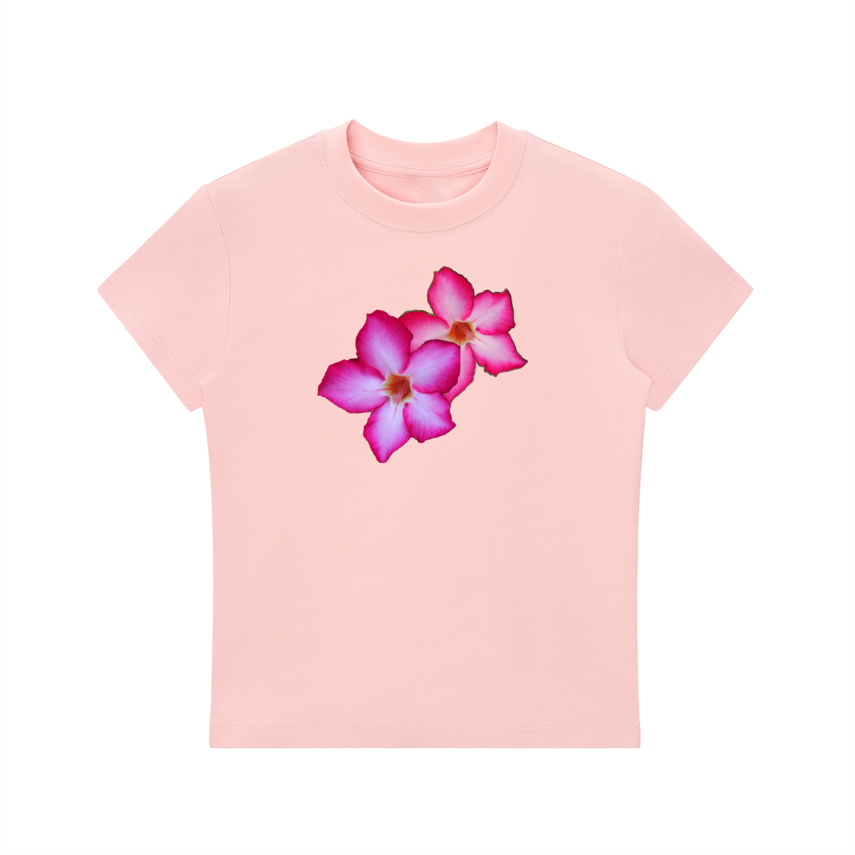 Pinky Floral Baby Tee